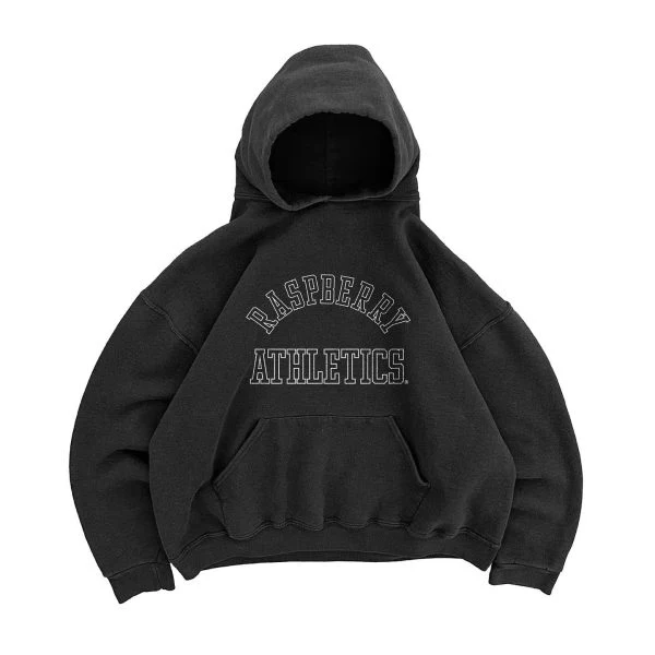 The Raspberry Hoodie Athletics New Hoodie Black