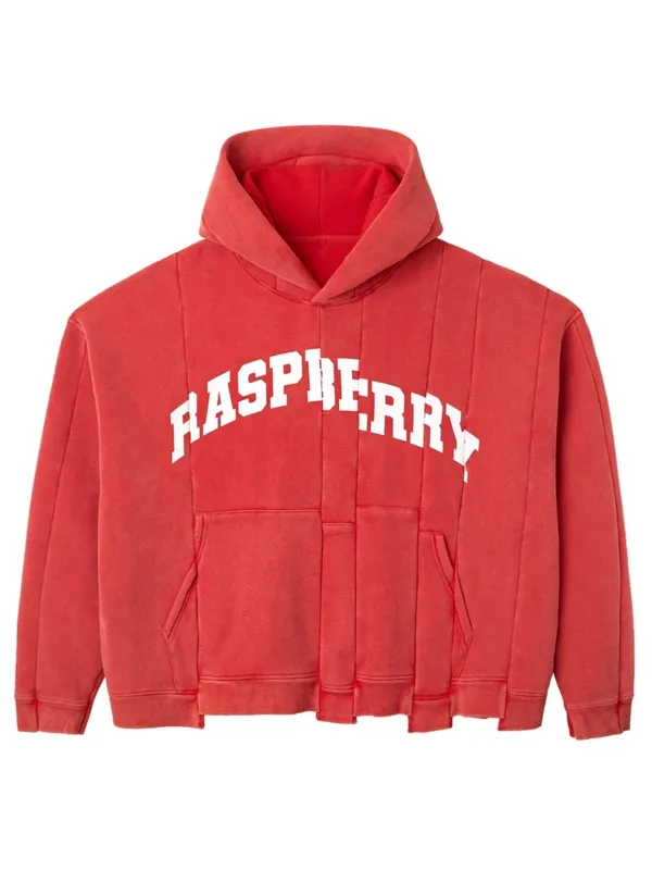 Raspberry Hills Hoodie Red Spliced Hoodie