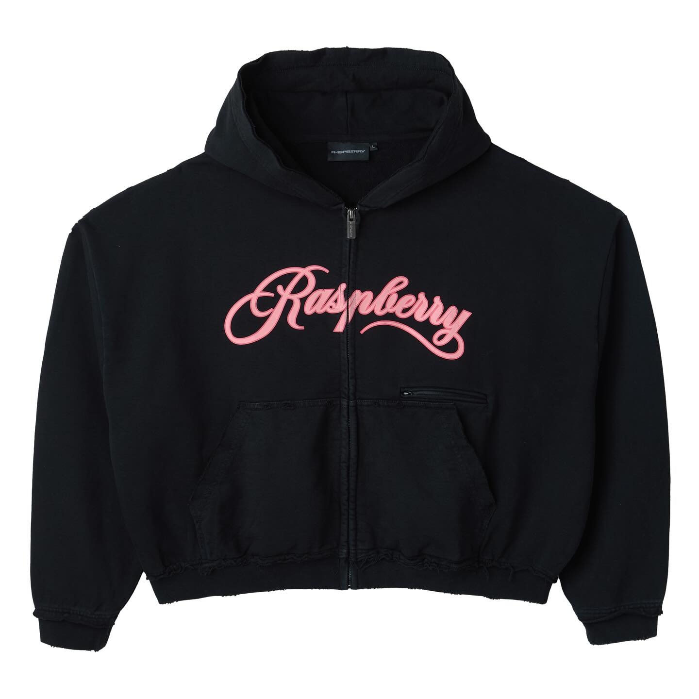 Raspberry Hills Hoodie Black-Pink Logo